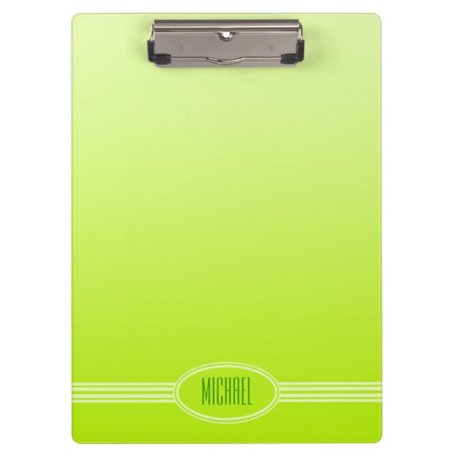 ONLY COLOR gradients spring green + your text Clipboard (Front)