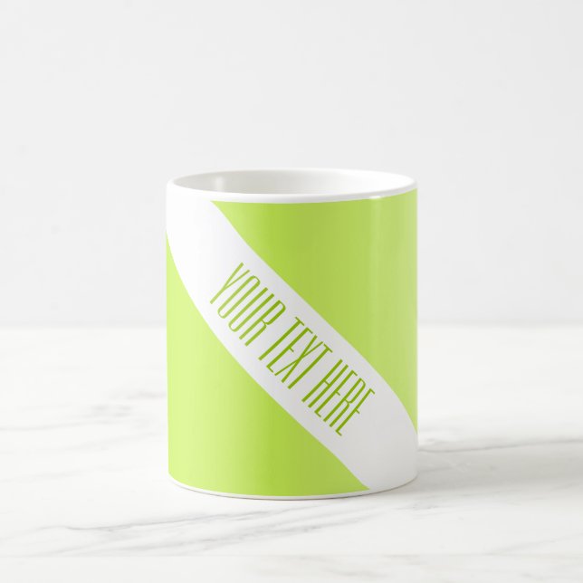 ONLY COLOR gradients spring green + your text Coffee Mug (Center)