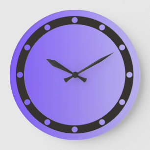 ONLY COLOR gradients violet - ring & dots black Large Clock