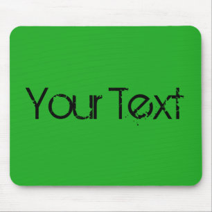 ONLY COLOR / grass green + your text Mouse Mat