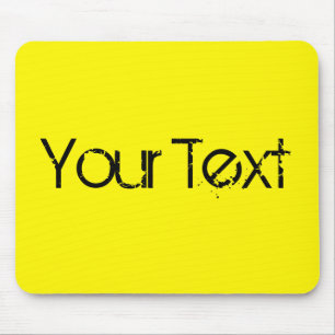 ONLY COLOR / lemon + your text Mouse Mat