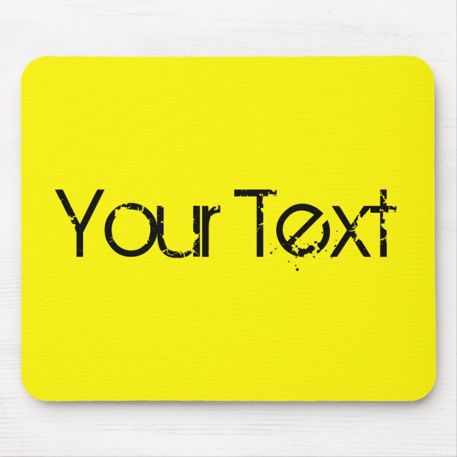 ONLY COLOR / lemon + your text Mouse Mat (Front)