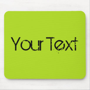 ONLY COLOR / light green + your text Mouse Mat