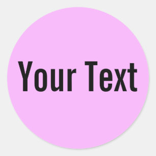 ONLY COLOR   light pink + your text Classic Round Sticker