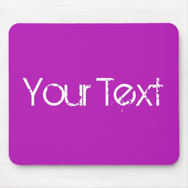 ONLY COLOR / magenta + your text Mouse Mat (Front)