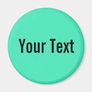 ONLY COLOR / mint + your text Magnet