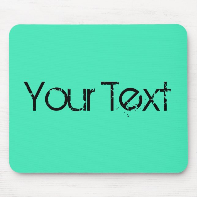 ONLY COLOR / mint + your text Mouse Mat (Front)