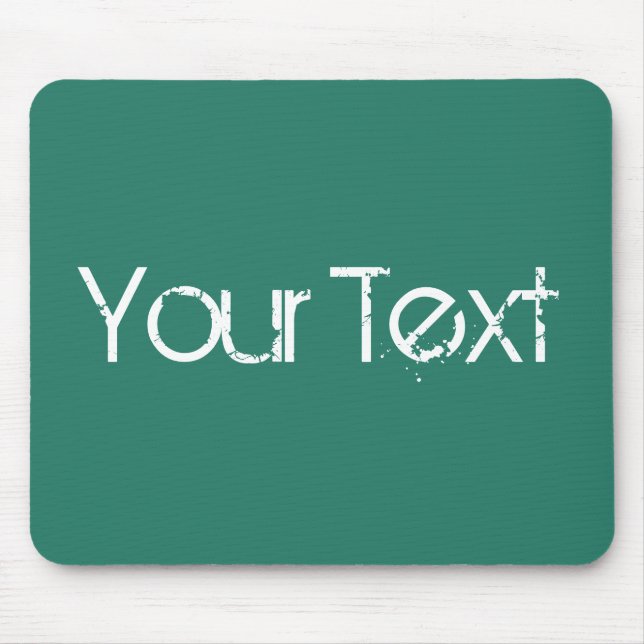 ONLY COLOR / ocean green + your text Mouse Mat (Front)