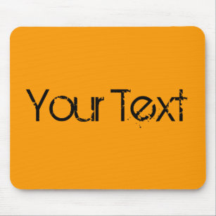 ONLY COLOR / orange + your text Mouse Mat