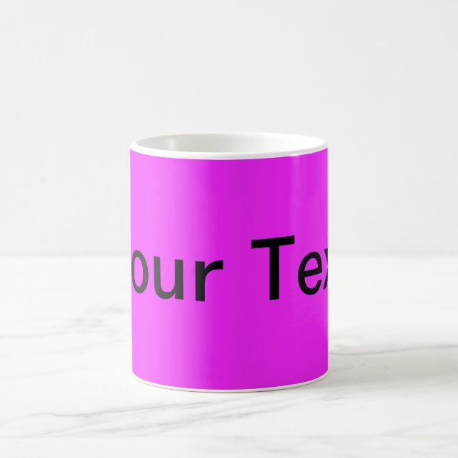 ONLY COLOR / pink + your text Coffee Mug (Center)