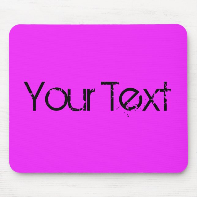 ONLY COLOR / pink + your text Mouse Mat (Front)