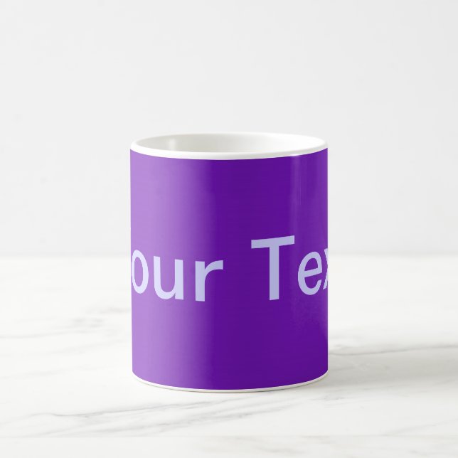 ONLY COLOR / purple + your text Coffee Mug (Center)