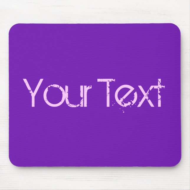 ONLY COLOR / purple + your text Mouse Mat (Front)