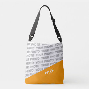 ONLY COLOR RECTANGLES - orange + your ideas Crossbody Bag