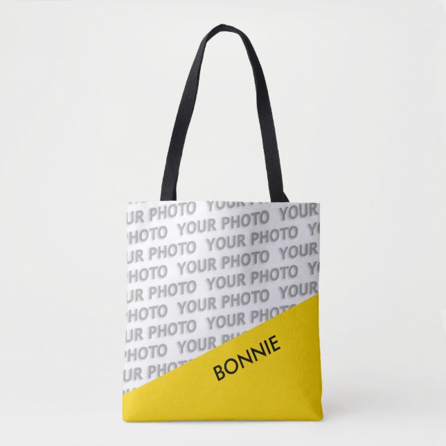 ONLY COLOR RECTANGLES - yellow + your ideas Tote Bag (Front)