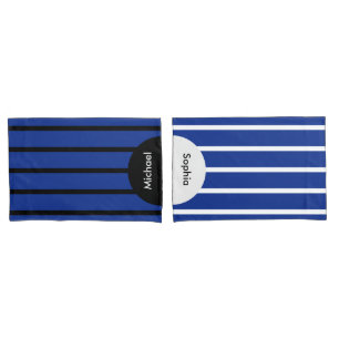 ONLY COLOR STRIPES - blue + your backg. Pillowcase
