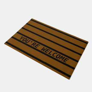 ONLY COLOR STRIPES - brown + your backg. Doormat