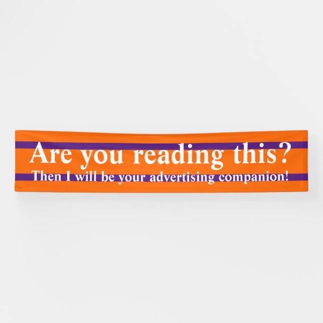 ONLY COLOR STRIPES - orange + your backg. Banner (Horizontal)