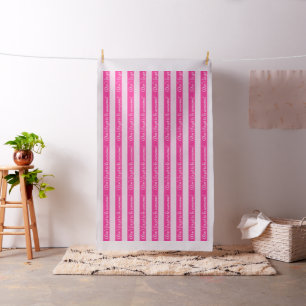 ONLY COLOR STRIPES - pink + your backg. & text Fabric