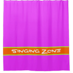 ONLY COLOR STRIPES - spring green / orange Shower Curtain