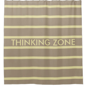 ONLY COLOR STRIPES - stone beige + your backg. Shower Curtain