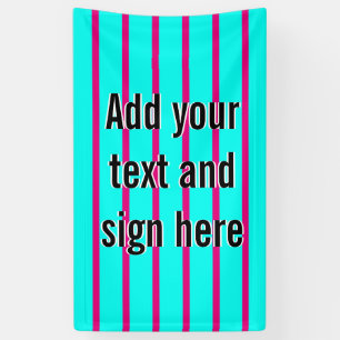 ONLY COLOR STRIPES - turquoise + your backg. Banner