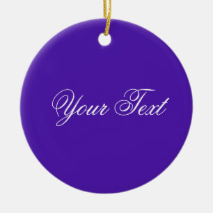 ONLY COLOR / violet + your text Ceramic Tree Decoration