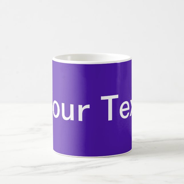 ONLY COLOR / violet + your text Coffee Mug (Center)