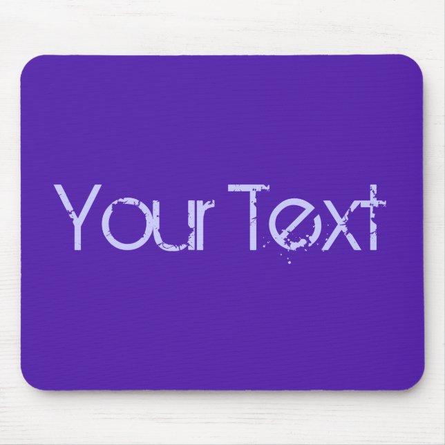 ONLY COLOR / violet + your text Mouse Mat (Front)