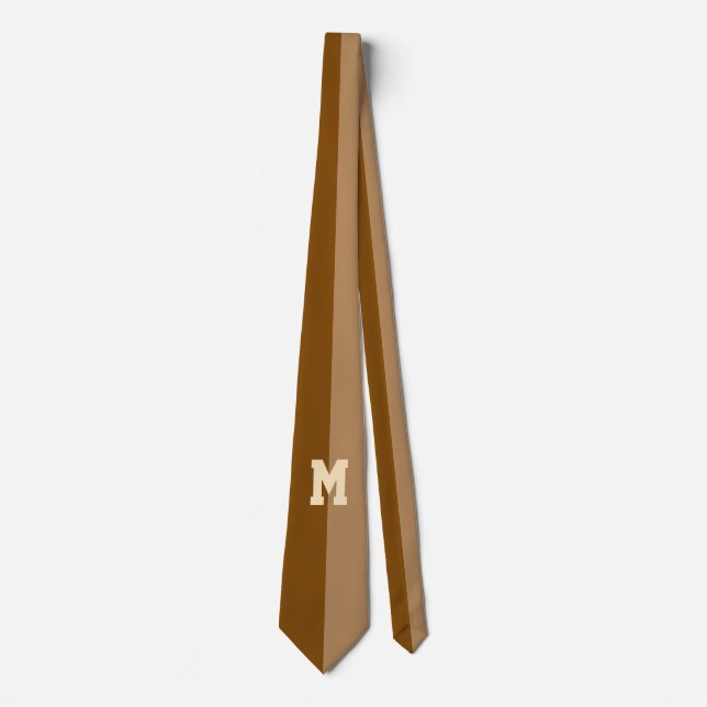 Only Colour Background - 1/2 brown + your ideas Tie (Front)