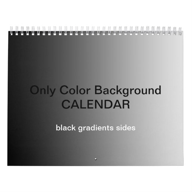 Only Colour Background Calendar - black gradients (Cover)