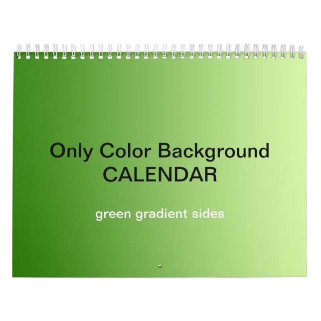 Only Colour Background Calendar - Green Gradients (Cover)