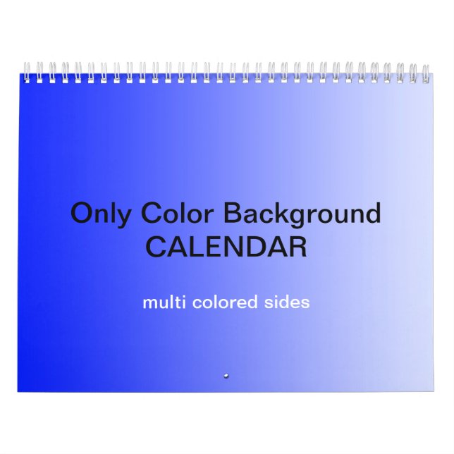 Only Colour Background Calendar - multi coloured (Cover)