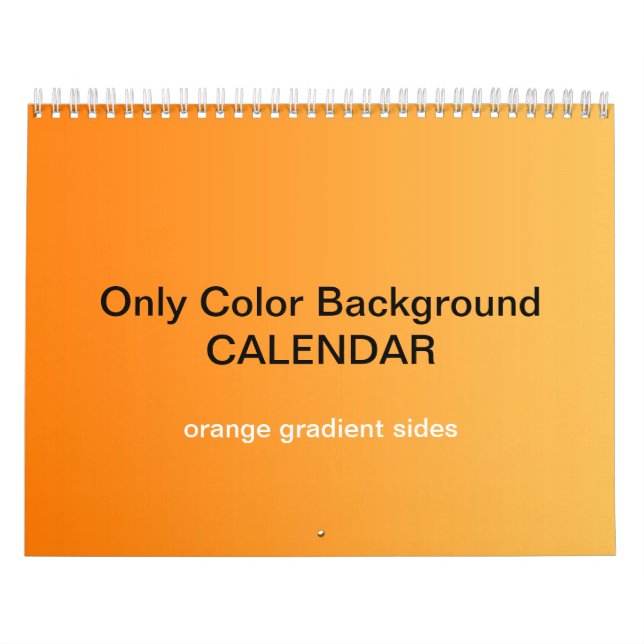 Only Colour Background Calendar - Orange Gradients (Cover)