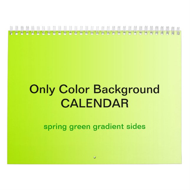 Only Colour Background Calendar - Spring Green Gra (Cover)