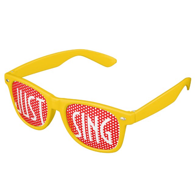 Only Colour Background - fire red + your ideas Retro Sunglasses (Angled)