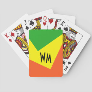 Only Colour Background - grass green lemon yellow Playing Cards