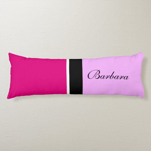 Only Colour Background - light pink + your ideas Body Cushion (Front)