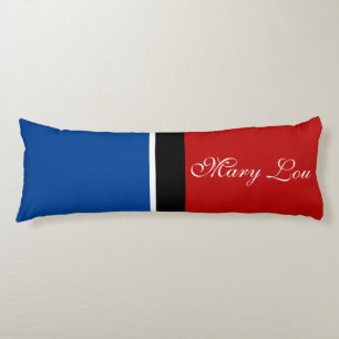 Only Colour Background - red + your ideas Body Cushion