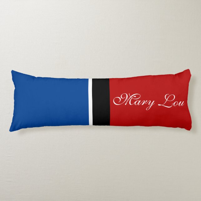 Only Colour Background - red + your ideas Body Cushion (Front)