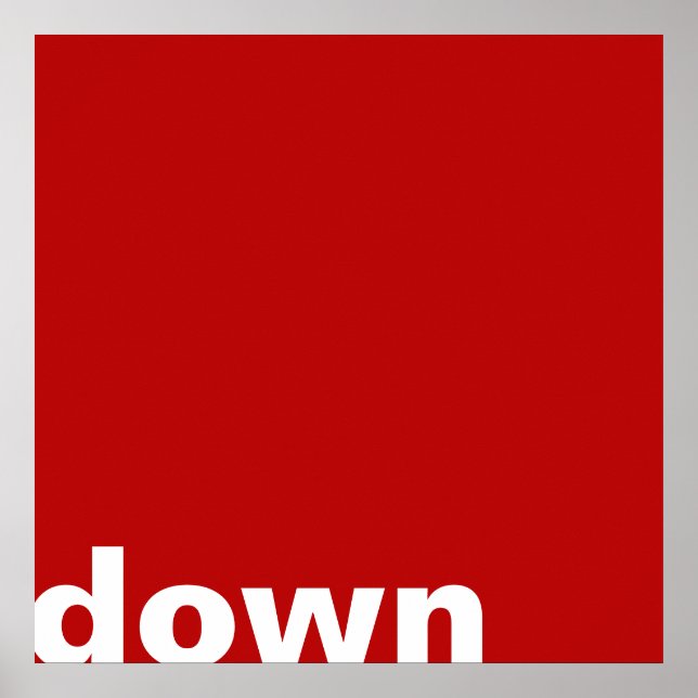 Only Colour Background - red + your ideas Poster (Front)