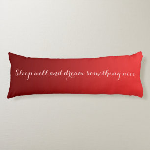 Only Colour Gradients - red + your text Body Cushion