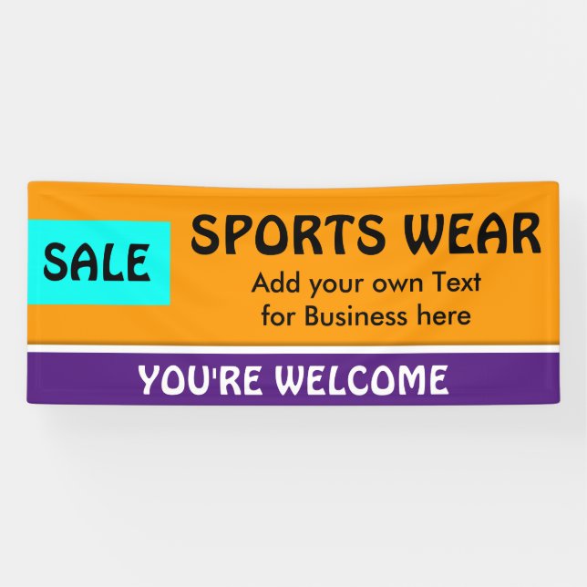 Only Colour orange cyan & stripe + your idea Banner (Horizontal)