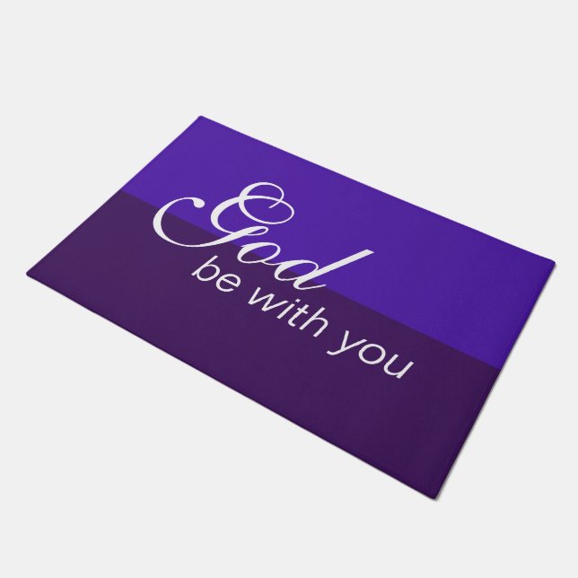 Only Colour violet + your background & ideas Doormat (Angled)