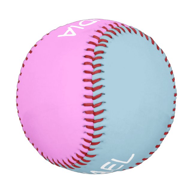 Only Colours blue & pink + your names & ideas Baseball (Angled)
