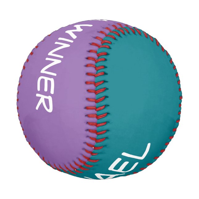 Only Colours blue & pink + your names & ideas Baseball (Angled)
