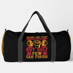 Only Few Can Finish Gym - Vintage Weightlifting Duffle Bag