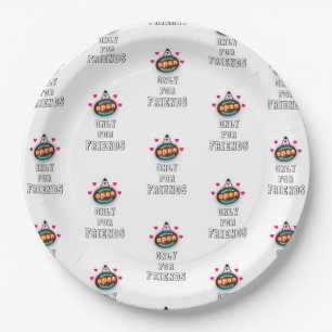 Only For Friends 30 Girls Boys Kid July Friendship Paper Plate