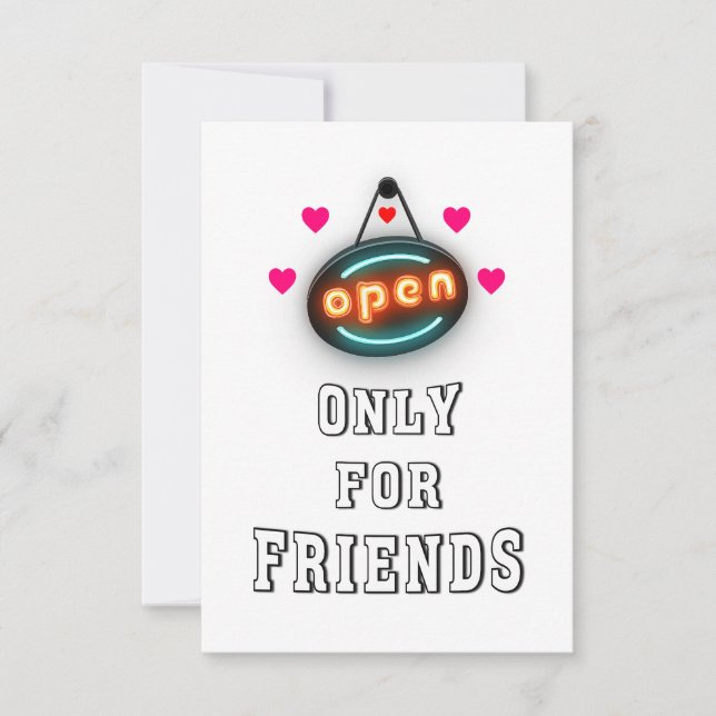 Only For Friends 30 Girls Boys Kid July Friendship Save The Date (Front)