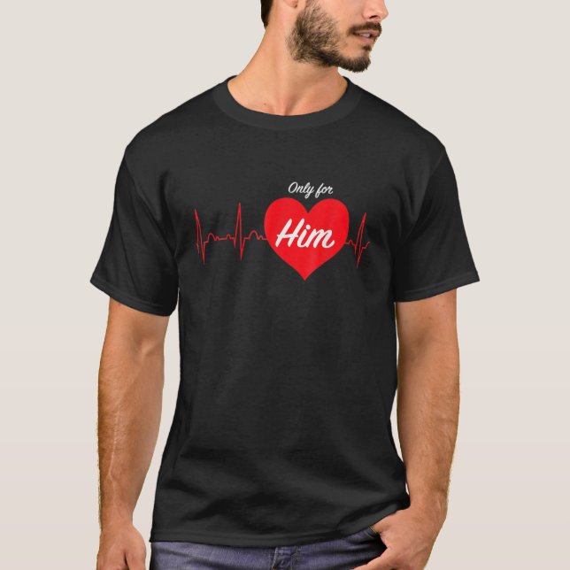 Only For...His And Hers Pyjamas Sets Couples Valen T-Shirt (Front)